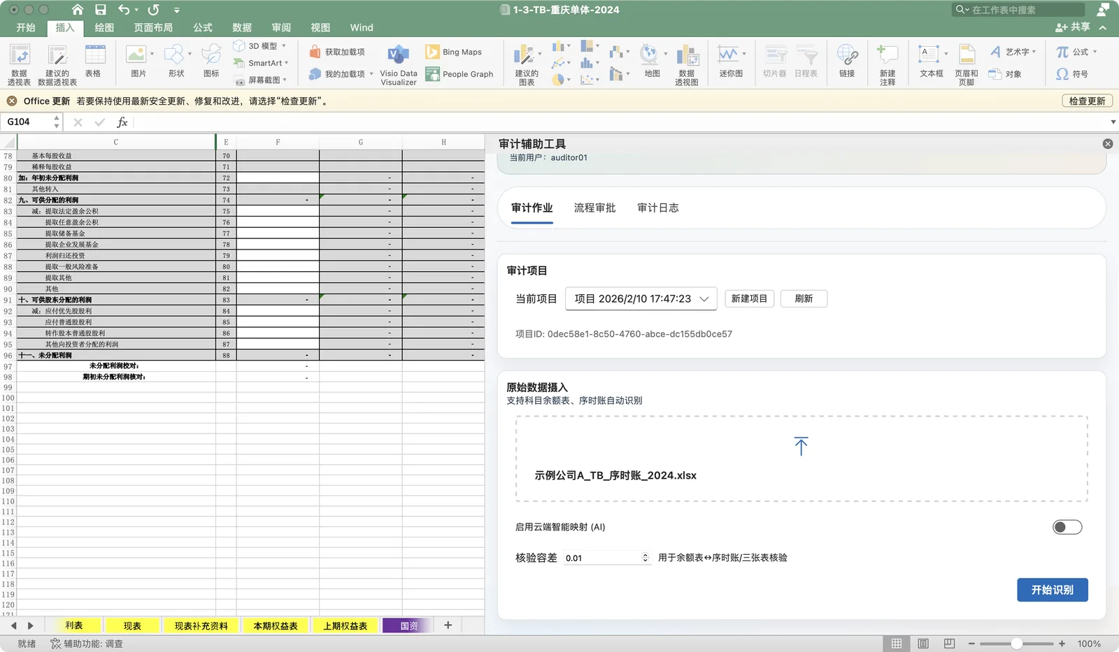 AI审计EXCEL 演示图 2